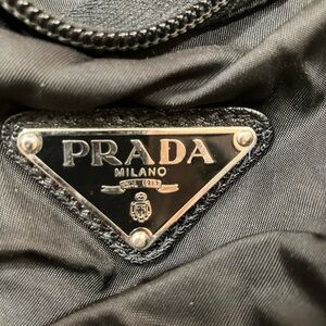 Authentic Prada collapsible zip up purse